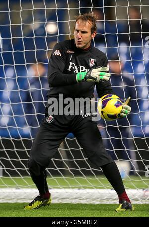 Calcio - Barclays Premier League - Chelsea v Fulham - Stamford Bridge. Il portiere di Fulham Mark Schwarzer Foto Stock