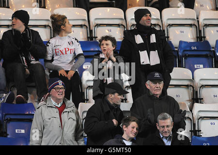 Calcio - Barclays Premier League - Chelsea v Fulham - Stamford Bridge. Un giovane fan di Fulham nelle tribune Foto Stock