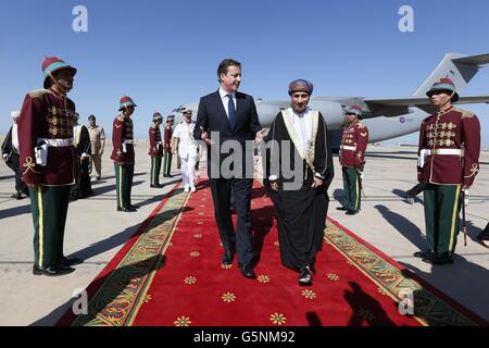 Cameron visite Oman Foto Stock