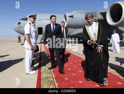 Cameron visite Oman Foto Stock