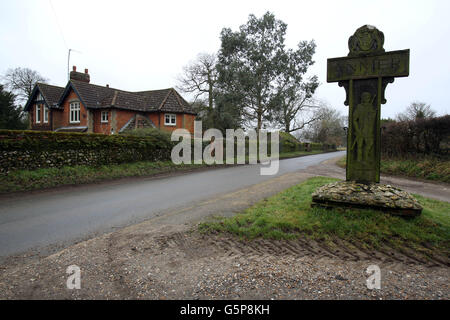 Anmer Village stock - Norfolk. Una vista generale del villaggio di Anmer in Norfolk. Foto Stock