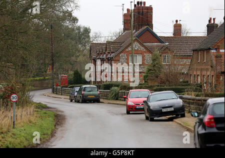 Anmer Village stock - Norfolk. Una vista generale del villaggio di Anmer in Norfolk. Foto Stock