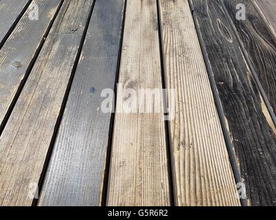 Vecchio weathered doghe in legno sfondo Foto Stock