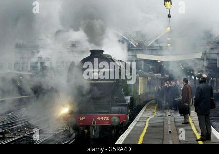 Il Flying Scotsman a Victoria Station Foto Stock