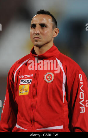 Calcio - International friendly - Malta v Irlanda del Nord - Ta'Qali National Stadium. Michael Mifsud, Malta Foto Stock