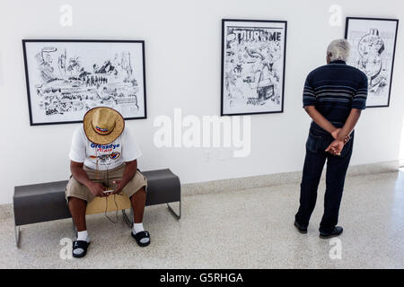 Miami Florida,Little Haiti,Centro Culturale,centro,Haitian-Caribbean Book Fair,evento annuale,gallerie d'arte,Philippe Dodard,auto politica Foto Stock