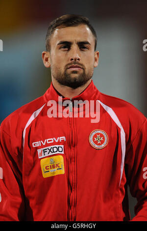 Calcio - International friendly - Malta v Irlanda del Nord - Ta'Qali National Stadium. Andrei Agius, Malta Foto Stock