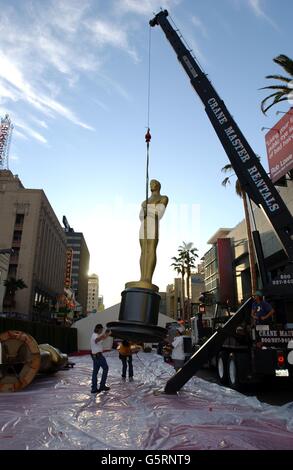 Oscar statua in Hollywood Boulevard Foto Stock