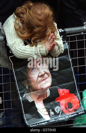 La regina madre funerale Foto Stock