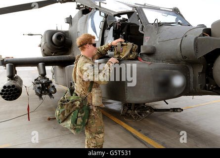 Il principe Harry tour of duty in Afghanistan Foto Stock