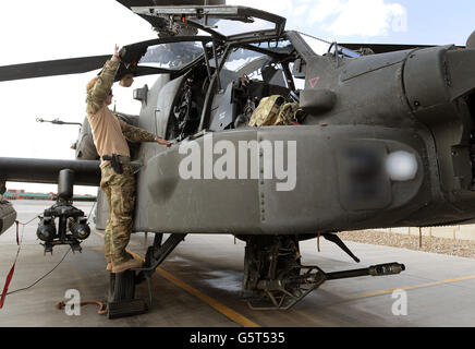 Il principe Harry tour of duty in Afghanistan Foto Stock