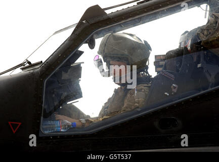 Il principe Harry tour of duty in Afghanistan Foto Stock