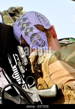 Il principe Harry tour of duty in Afghanistan Foto Stock