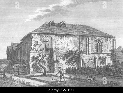 CAMBRIDGE: Scuola di Pitagora, St John's College. Rame stagnato (Grose), 1783 Foto Stock