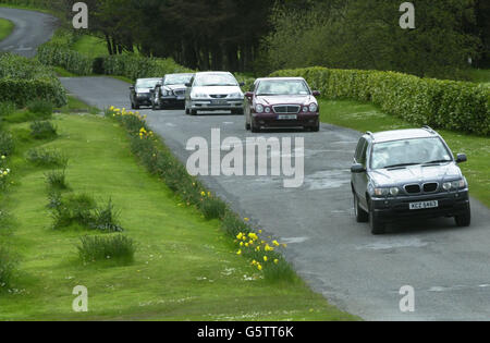 Elezioni irlandesi/Ahern per il giro della Papamobile Foto Stock