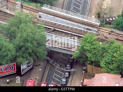 Potters Bar treno Crash Foto Stock