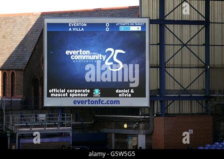Calcio - Barclays Premier League - Everton v Aston Villa - Goodison Park Foto Stock