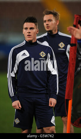 Calcio - amichevole internazionale - Malta v Irlanda del Nord - Irlanda del Nord la formazione - Ta'Qali National Stadium Foto Stock