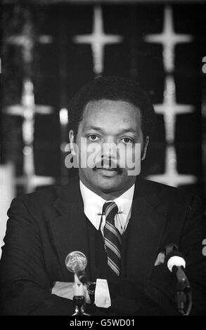 Il Rev. Jesse Jackson, 42 il leader americano dei diritti civili. Foto Stock