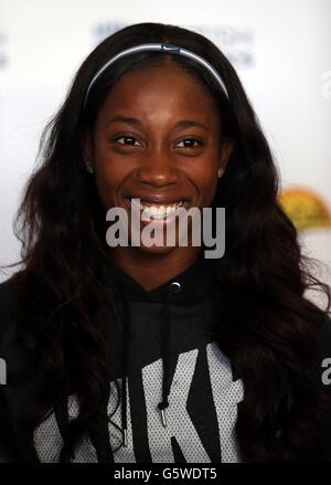 Atletica - Birmingham Grand Prix Press Conference - Crowne Plaza Hotel. Jamaica Shelly-Ann Fraser-Pryce durante una conferenza stampa al Crowne Plaza Hotel, Birmingham. Foto Stock