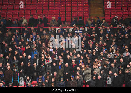 Calcio - Npower Football League Championship - Charlton Athletic / Birmingham City - The Valley. Vista generale dei tifosi della città di Birmingham negli stand Foto Stock