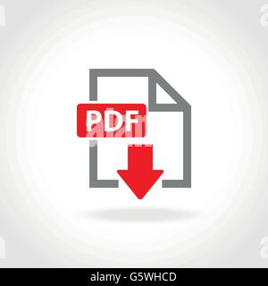 Vector pdf icona impostare Illustrazione Vettoriale