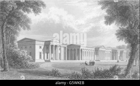 CAMBRIDGE: Downing College 'come apparirà quando completato". (Le Keux), c1842 Foto Stock