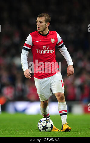 Calcio - UEFA Champions League - Round of 16 - prima tappa - Arsenal v Bayern Monaco - Emirates Stadium. Jack Wilshere, Arsenale Foto Stock