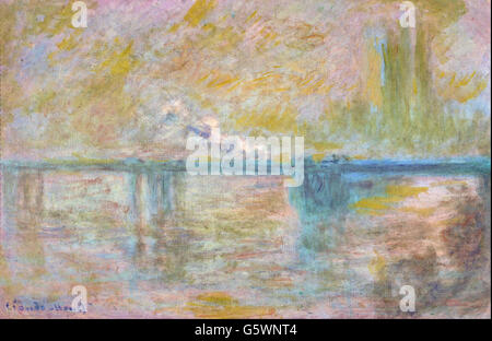 Claude Monet - Charing-Cross Bridge di Londra - Foto Stock