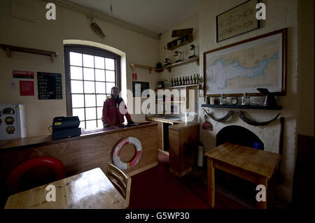 Flat Holm Island - Canale di Bristol Foto Stock