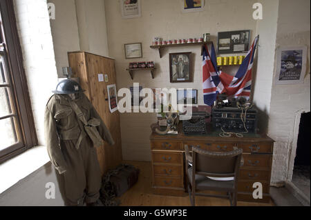 Flat Holm Island - Canale di Bristol Foto Stock