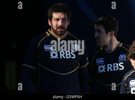 Il Rugby - RBS 6 Nazioni Championship 2013 - Scozia v Irlanda - Scozia Capitani Run - Murrayfield Foto Stock