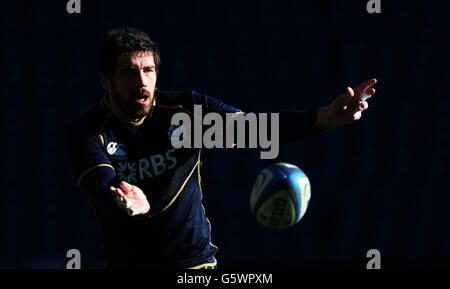 Il Rugby - RBS 6 Nazioni Championship 2013 - Scozia v Irlanda - Scozia Capitani Run - Murrayfield Foto Stock