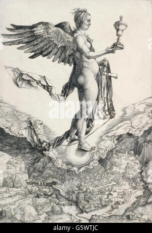 Albrecht Durer - Nemesis (la grande fortuna) Foto Stock