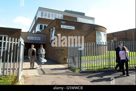 Scuola di Crash in pullman Foto Stock