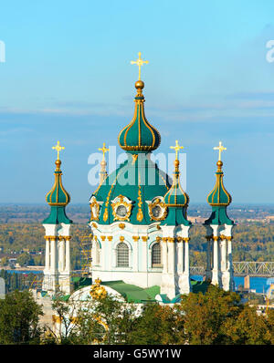 Sant'Andrea Chiesa in Kiev, la capitale di Ucraina. Foto Stock