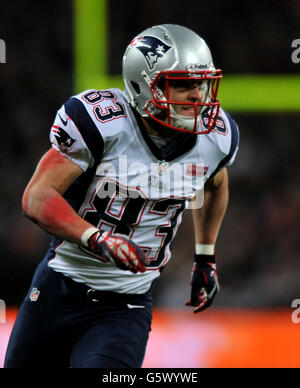 Calcio americano - NFL International Series 2012 - St Louis Rams contro New England Patriots - Wembley Stadium. Wesl Welker, New England Patriots Wide Receiver Foto Stock