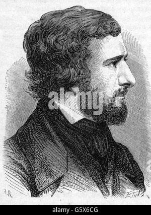 Fizeau, Hippolyte, 23.9.1819 - 18.9.1896, fisico francese, incisione del legno, di: 'Buch der Erfindungen, Gewerbe und Industrien, casa editrice otto Spamer, Lipsia - Berlino, 1864 - 1867, Foto Stock
