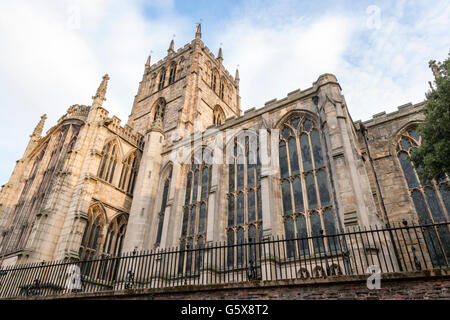 La Chiesa di Santa Maria Vergine, o più comunemente, Chiesa di Santa Maria, un palazzo del XIV secolo chiesa medioevale in Lace Market, Nottingham, Inghilterra, Regno Unito Foto Stock