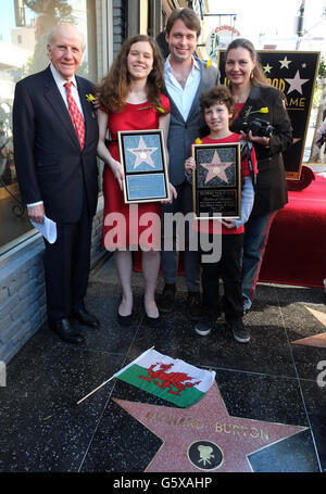 Il compianto Richard Burton onorato con la stella sulla Hollywood Walk of Fame - Los Angeles Foto Stock