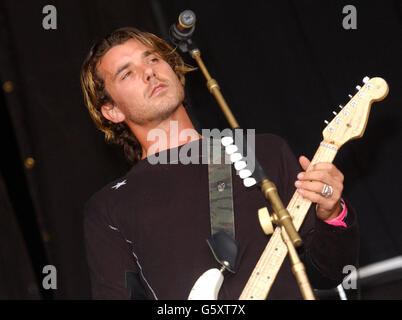 Glastonbury Festival 2002-boccola/Gavin rossdale Foto Stock