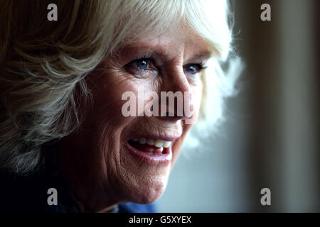 La Duchessa di Cornovaglia in visita al Bletchley Park a Milton Keynes, Buckinghamshire. Foto Stock