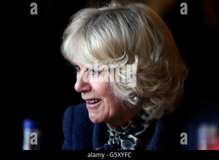 La duchessa di Cornovaglia visite Bletchley Park Foto Stock