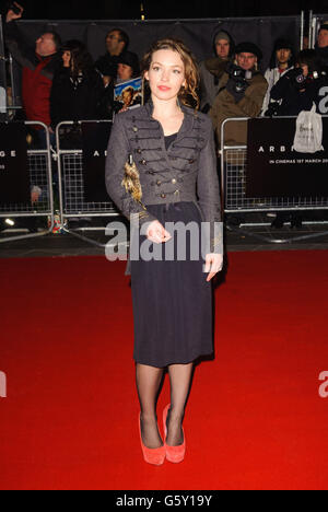 Arbitraggio Premiere - Londra. Perdita Weeks arriva alla Premiere britannica di Arbitrage, presso l'Odeon West End, a Leicester Square, Londra. Foto Stock