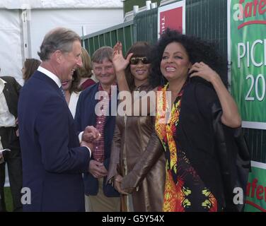 Safeway Picnic 2002 - Il Principe di Galles e Diana Ross Foto Stock