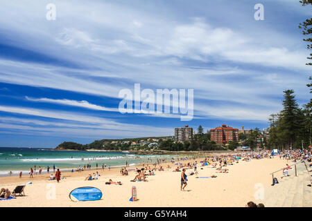 Estate in spiaggia di Manly Sydney Australia Foto Stock