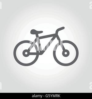 Vettore silhouette nera icona della bicicletta Illustrazione Vettoriale