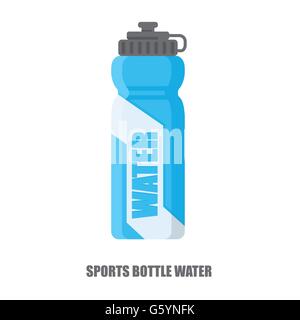 Vettore di sport piatto Acqua in bottiglia Illustrazione Vettoriale