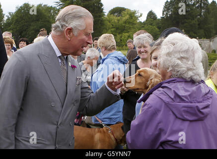 Il Principe di Galles, noto come il Duca di Rothesay mentre in Scozia, a Dumfries House Dog Show in motivi di Dumfries House, Cumnock, Ayrshire. Foto Stock