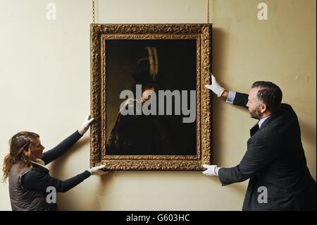 Rembrandt autoritratto scoperto Foto Stock